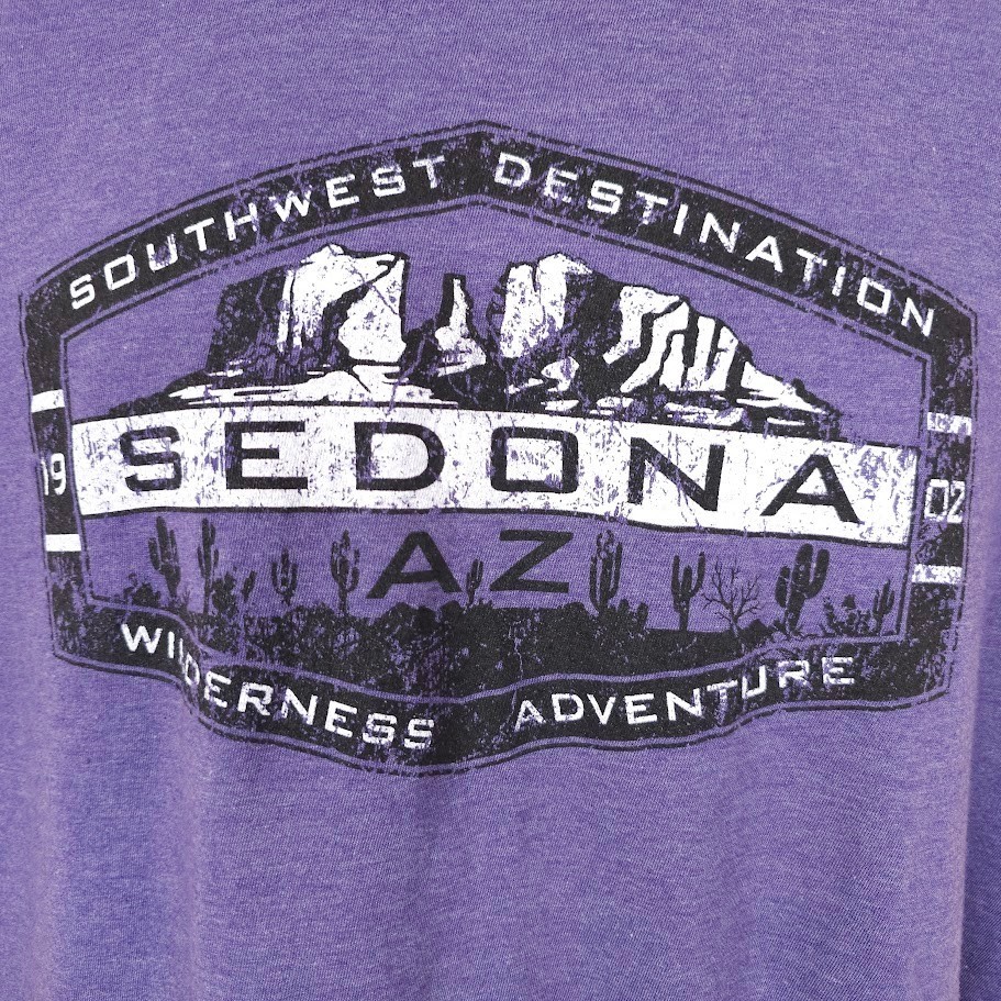 Sedona Arizona T Shirt Mens Size Large Purple Southwest Destination Souvenir gallery