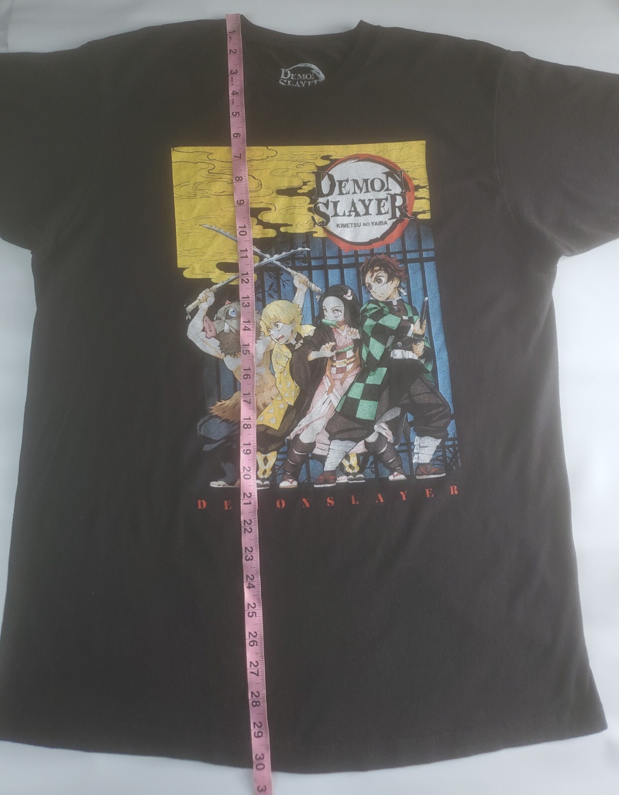 Demon Slayer Unisex Size L Black Basic Cast Cotton T-Shirt gallery
