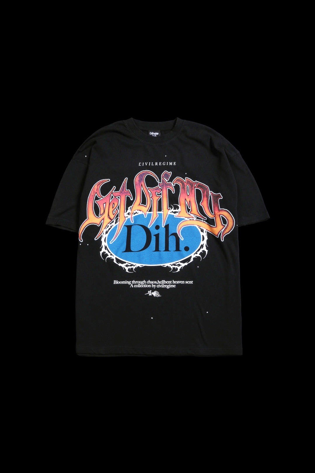 L – Civil Regime Get Off My Dih American Classic Oversized Tee In Black IN HAND✅