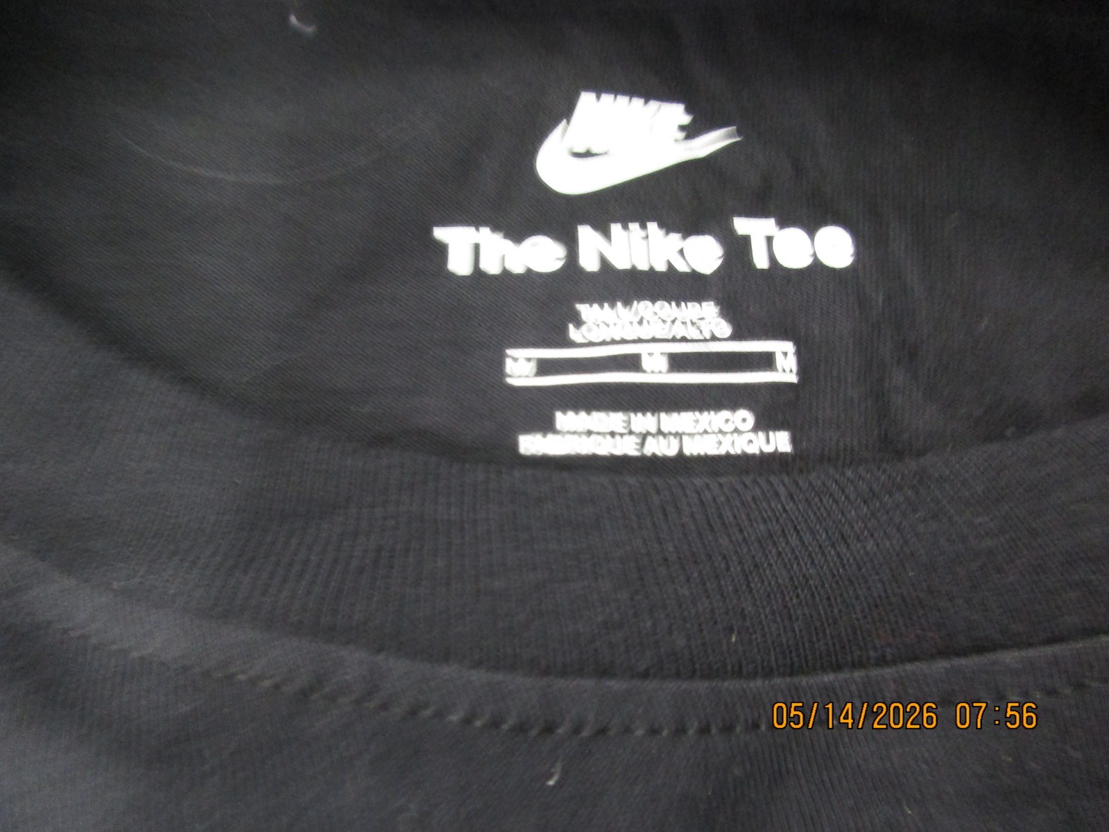 New Nike Men's Just Do It T-Shirt Black White Size MT - Medium-Tall gallery