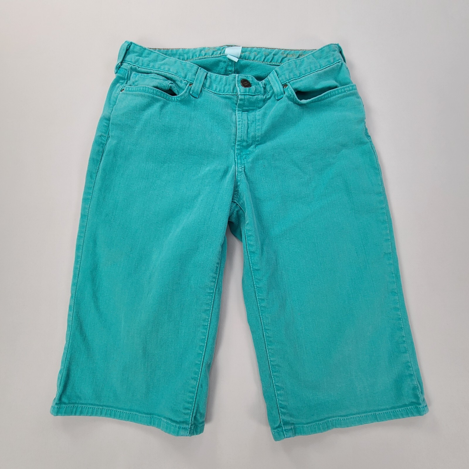 Eddie Bauer ShortsWomens Size T8 Blue Green Jean Casual Outdoors Ladies