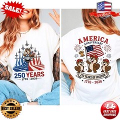 Buc-ee’s America 250th Anniversary 4th of july cartoon T-Shirt | S-5XL