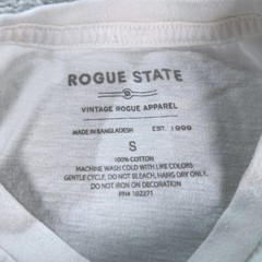 Rogue State Graphic Tee 100% Cotton Small White Photo Print Edgy Streetwear