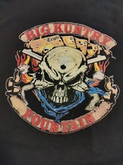 Men’s Big Kuntry Dual Graphic Biker Skull T-Shirt Black M New