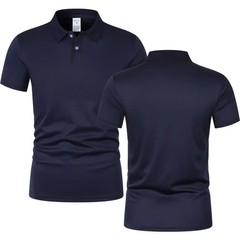 Men’s Polo Simple Pure Color Short-Sleeved Shirt, High-Grade Fabric, Breathable