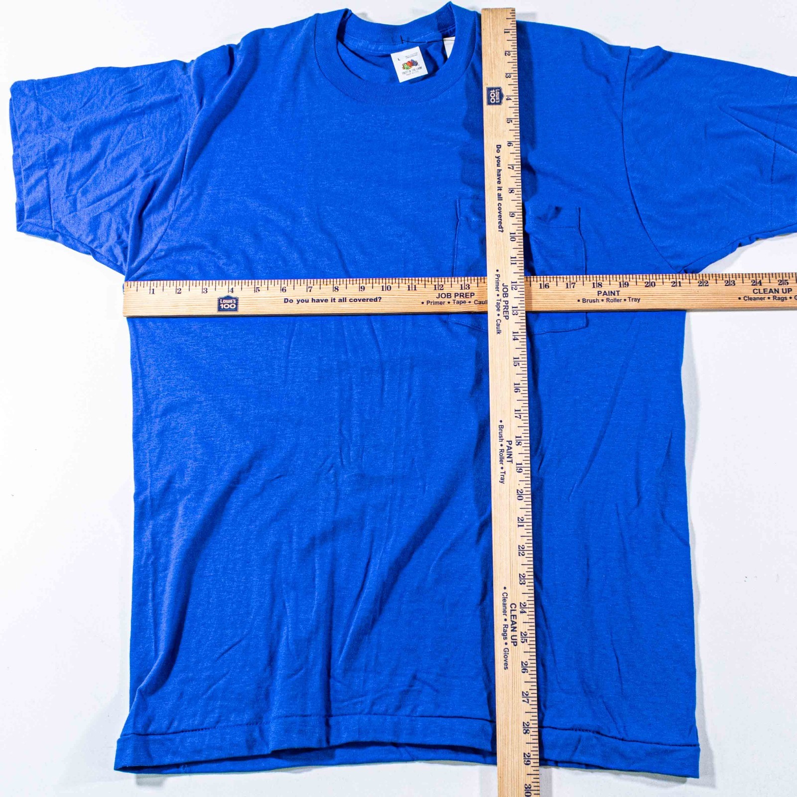 Vintage Fruit of the Loom Pocket Shirt Large 90s Made in USA Single Stitch Blank gallery