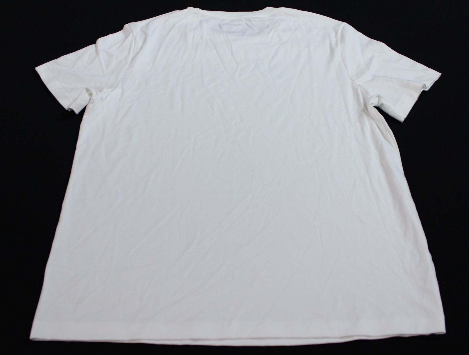 Textale Men's Ribbed Neckline Solid Basic Short Sleeve Tee EJ3 White Size XL gallery