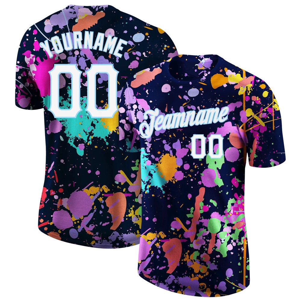 Custom Splash Graffiti Pattern Performance T-Shirt Personalized Gift for Men
