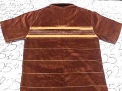Medium OP Ocean Pacific Velvety Brown Polo 80 Cotton 20 Poly Vintage Surf Shirt