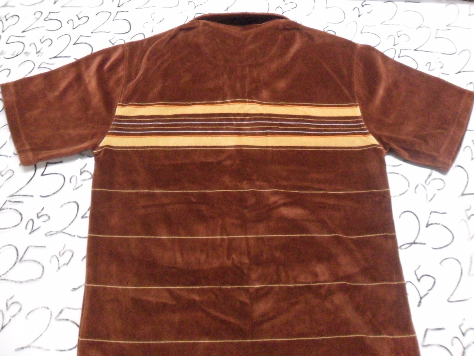 Medium OP Ocean Pacific Velvety Brown Polo 80 Cotton 20 Poly Vintage Surf Shirt gallery