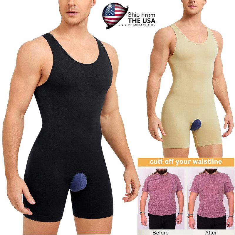 Fajas Colombianas Para Hombre Men Compression Full Body Shaper Workout Bodysuit gallery
