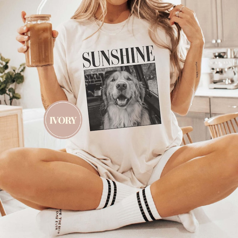 Custom Pet Photo Vintage Retro Shirt Personalized Dog Cat Mom Gift gallery