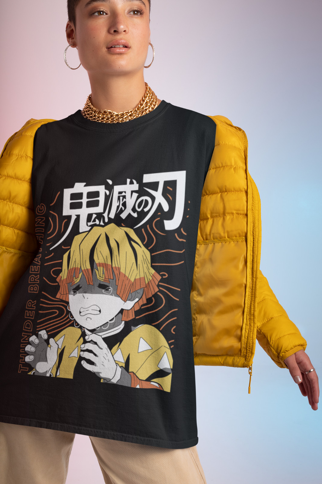 Demon Slayer Shirt Zenitsu Tshirt Tanjiro T-Shirt Muzan Doma Tee Inosuke Nezuko gallery