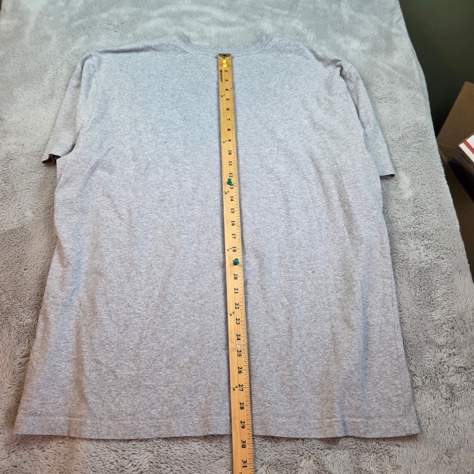 Carhartt Tee Mens XL Loose Fit Short Sleeve Pocket Heather Gray 100% Cotton gallery