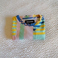 Reason Multi-Color Geometric Pattern T-Shirt Size Large
