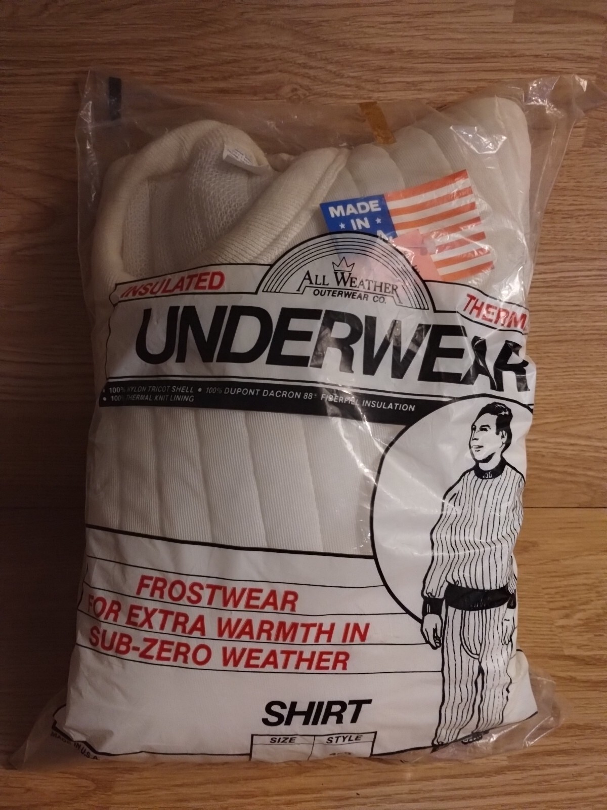 1960's All Weather Outerwear Co. Insulated Thermal Long Sleeve Frostwear Shirt gallery
