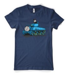 Funny Thomas Railway Engine Tank Train Mash Up Personalised Unisex Adult T Shirt