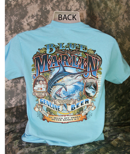 Blue Marlin Beer T-Shirt Fishing Funny Drinking Drunk Fish Hunting Tee Boat New gallery