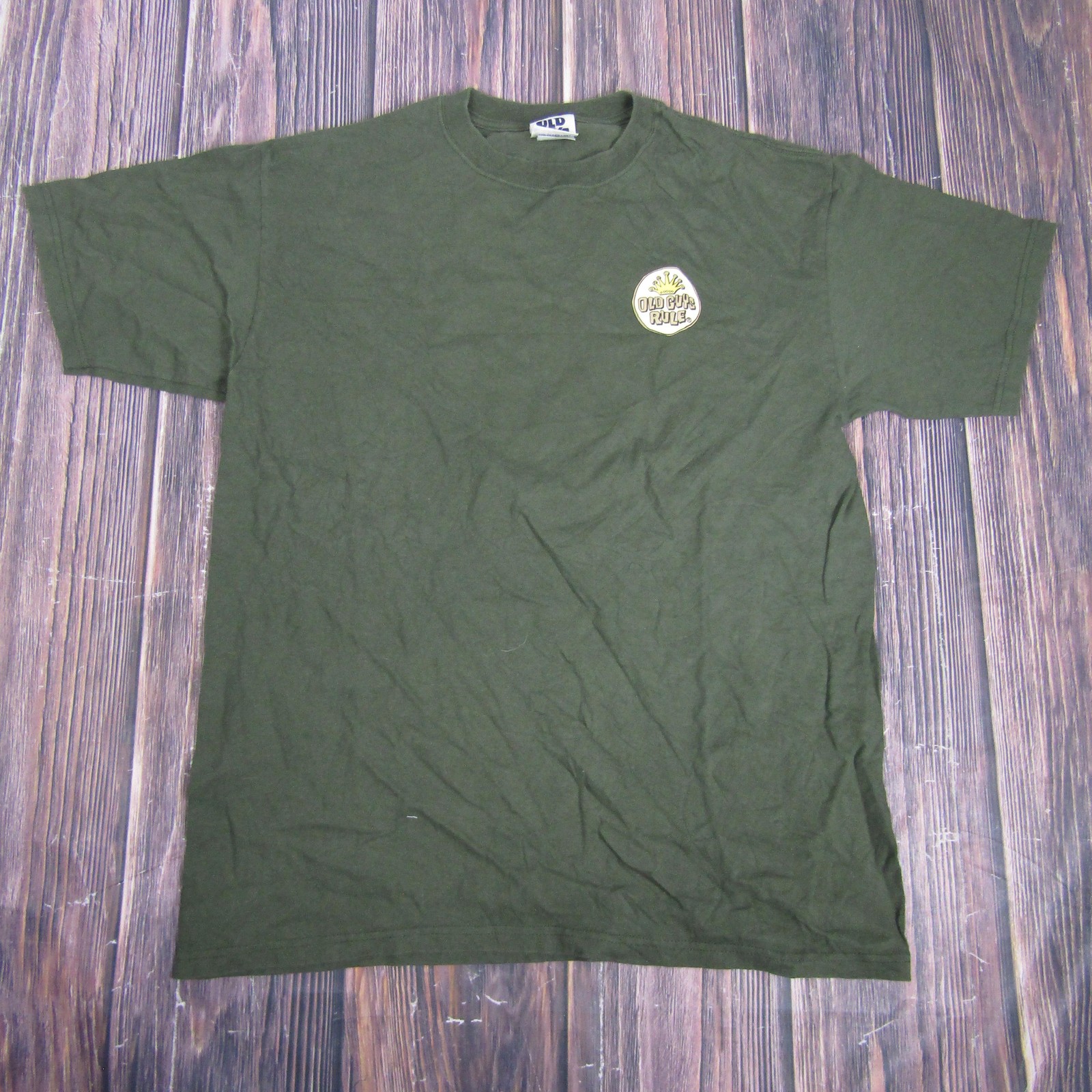 Old Guys Rule Shirt Mens Large Green It's Good To Be King Graphic Funny Dad Tee gallery