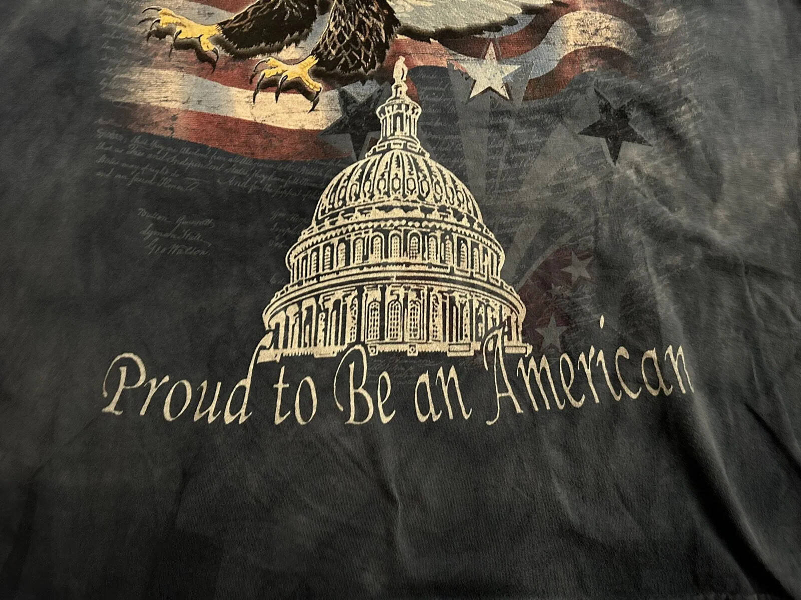Classic The Mountain Shirt Tie Dye XL Proud to be American Eagle Flag 30.5 x 22” gallery