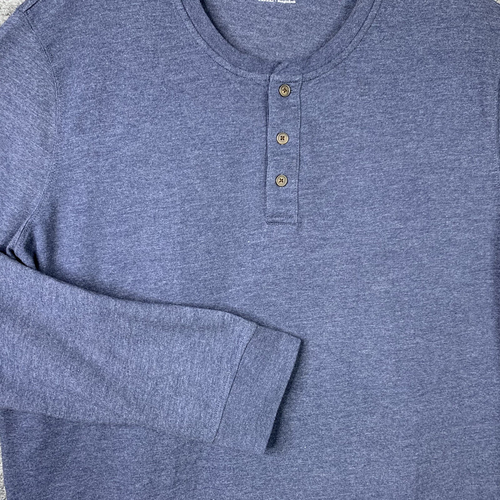 Croft & Barrow Easy Care Henley Long Sleeve Knit Top Men XXL Blue gallery