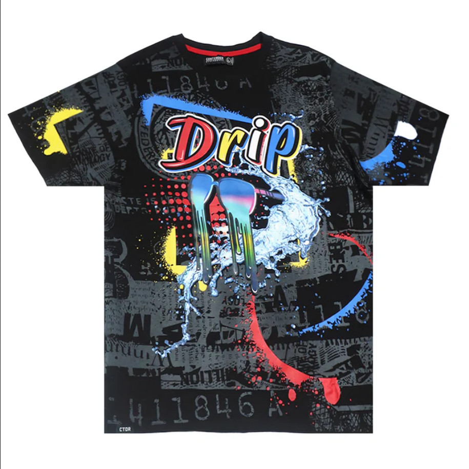 DRIP CONTENDER SHORT SLEEVE SHIRT BLACK “free same day shipping”