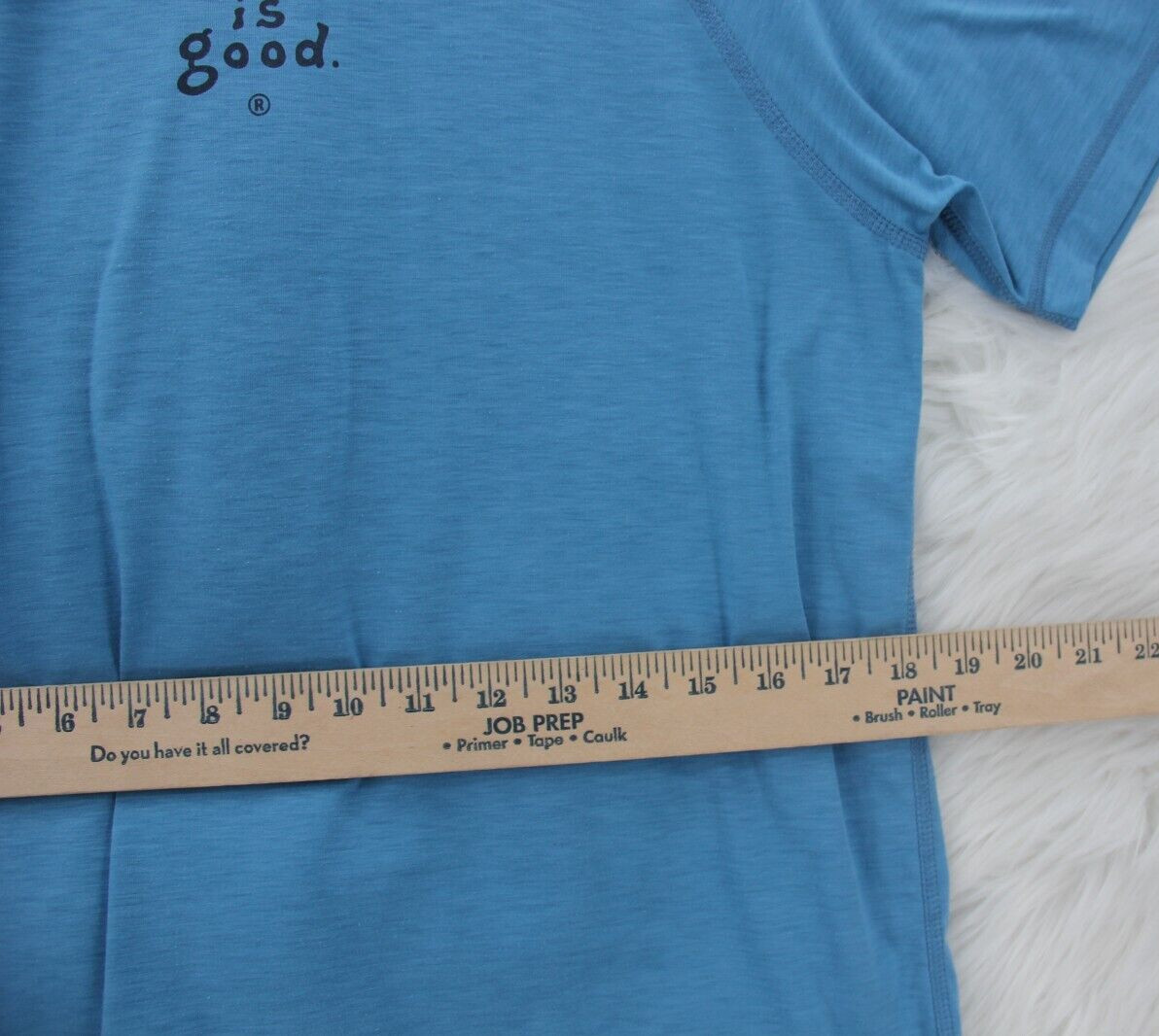 Life is Good Good Move Men's Semi-Fitted Blue Short Sleeve T Shirt Sz S #1536 gallery