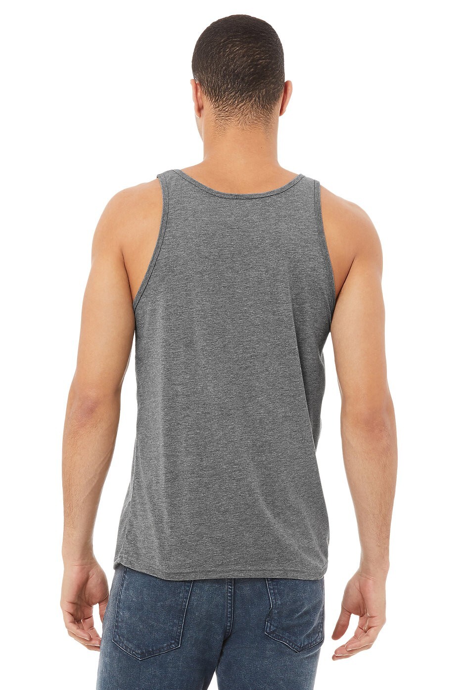 1 DOZEN - BELLA + CANVAS 3480 Unisex Jersey Tank XS ONLY Gray Tri-Blend gallery