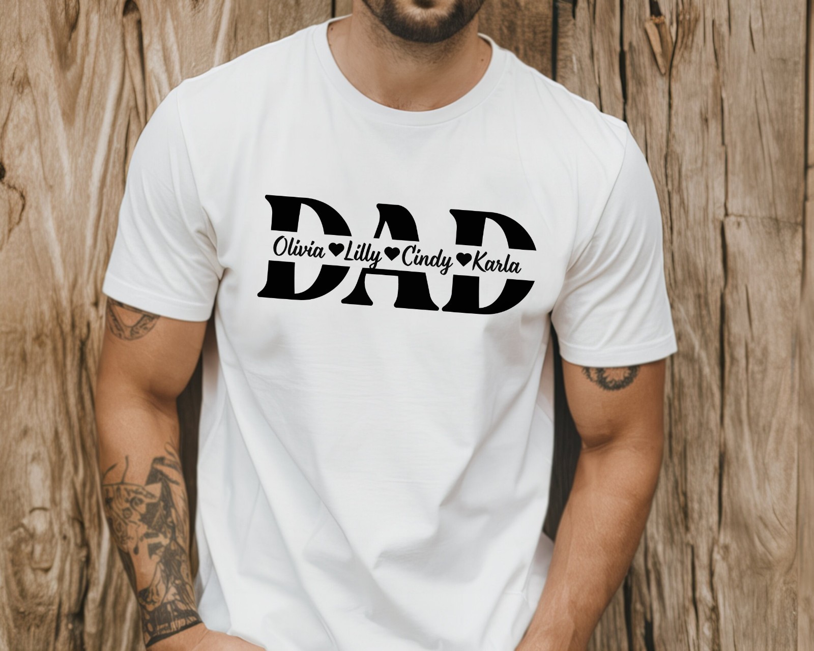 Custom Dad Shirt With Kids Names Personalized Father Day Shirt New Dad Gift gallery