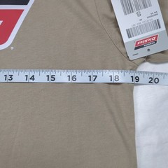 Genuine Dickies Graphic Logo Short Sleeve Men’s Size S T-Shirt Light Tan NWT!