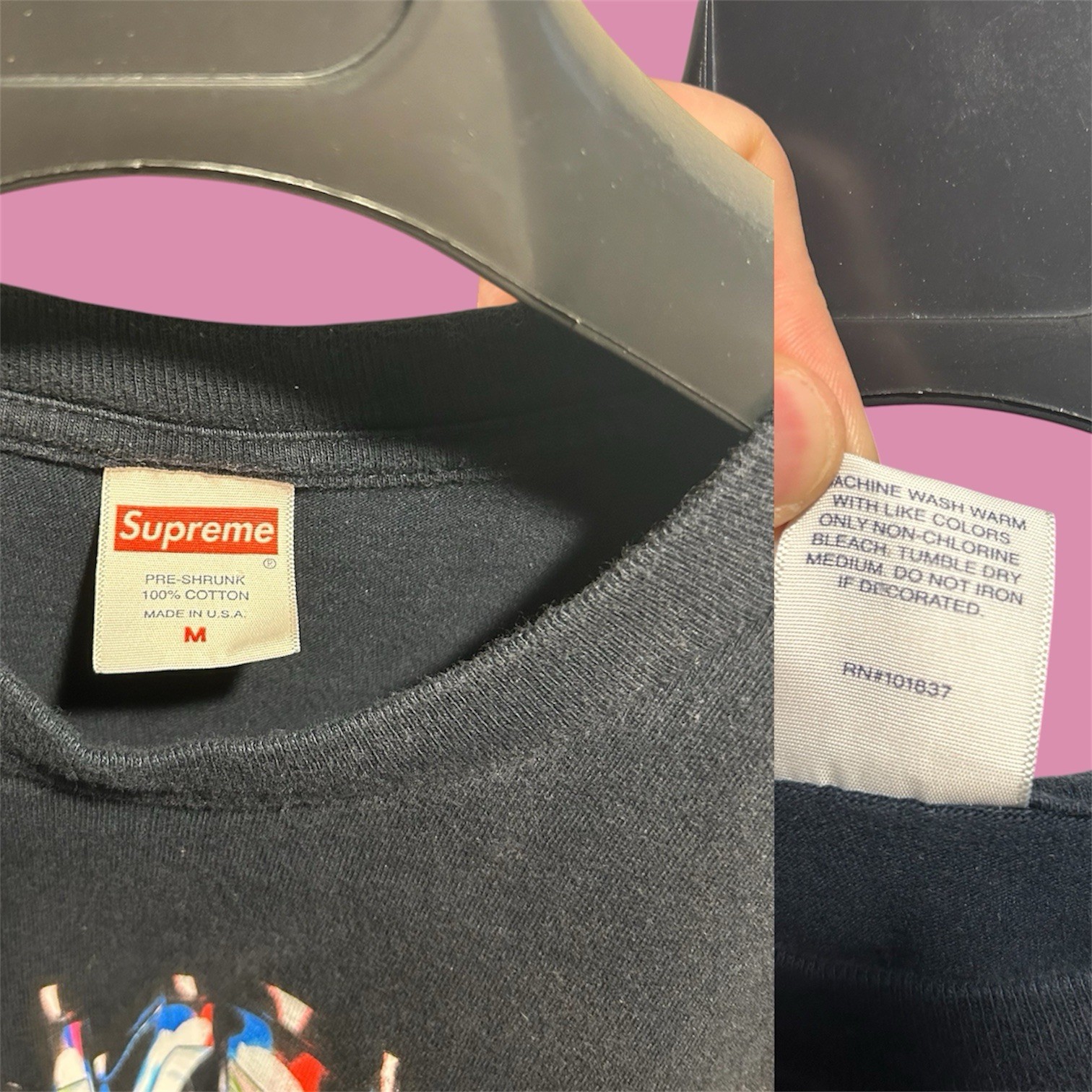 Supreme Fall/Winter 2017 - Animal Friends Black Graphic Tshirt Size Medium gallery