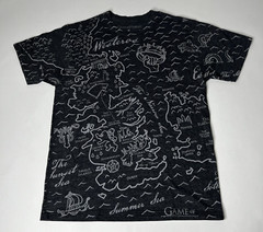 Game of Thrones Dark Gray Map Graphic Crew Neck T-Shirt Mens Sz Medium EUC