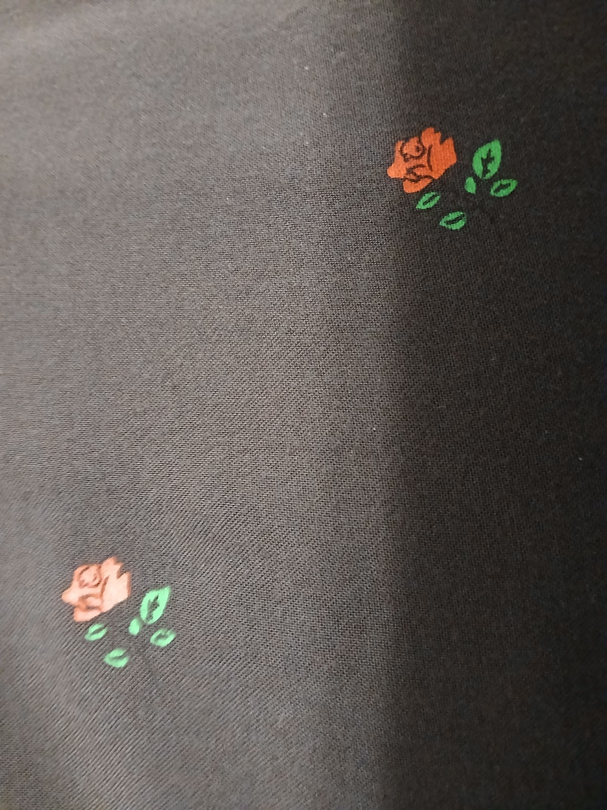 Pac Sun Mens Button Down Black Shirt with Red Rose Pattern, Rayon Size S gallery