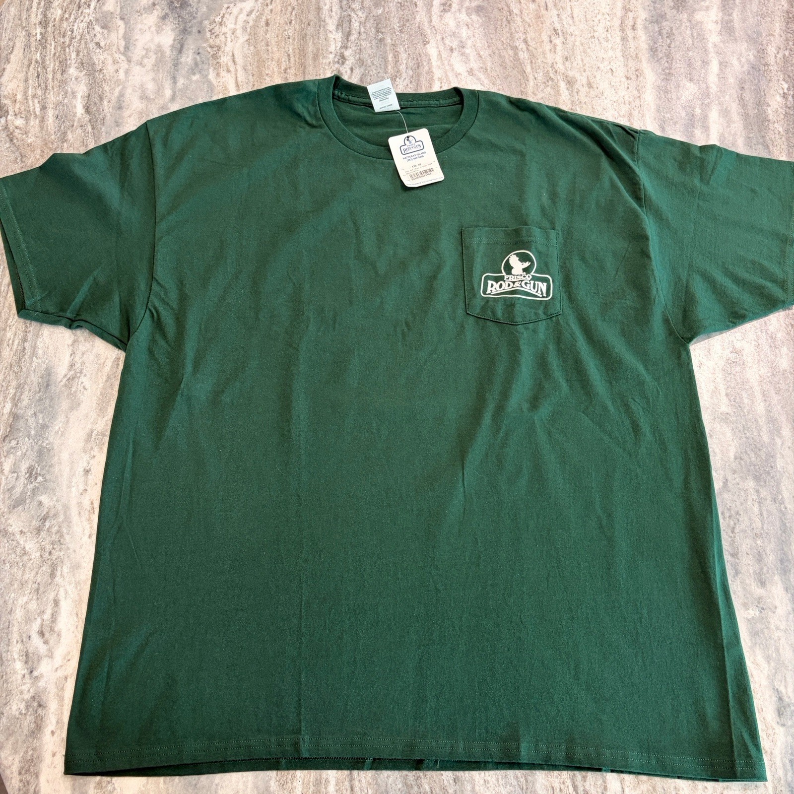 Frisco Rod & Gun Outfitters Pocket T Shirt 2XL Green Fishing Hunting NWT gallery