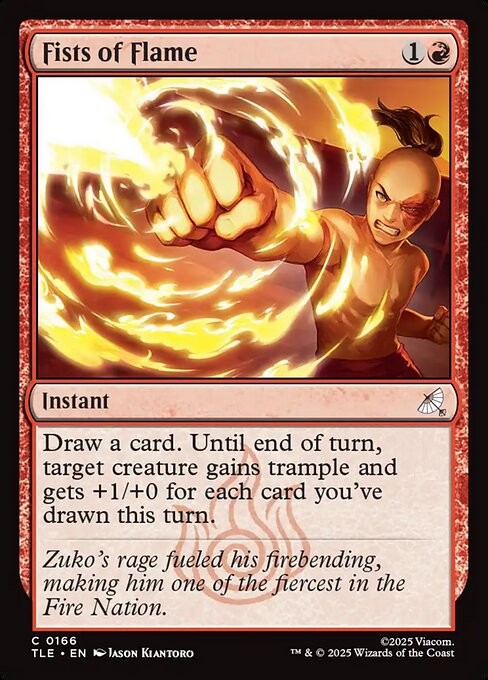 Fists of Flame Foil Avatar: The Last Airbender Eternal 166 NM MTG