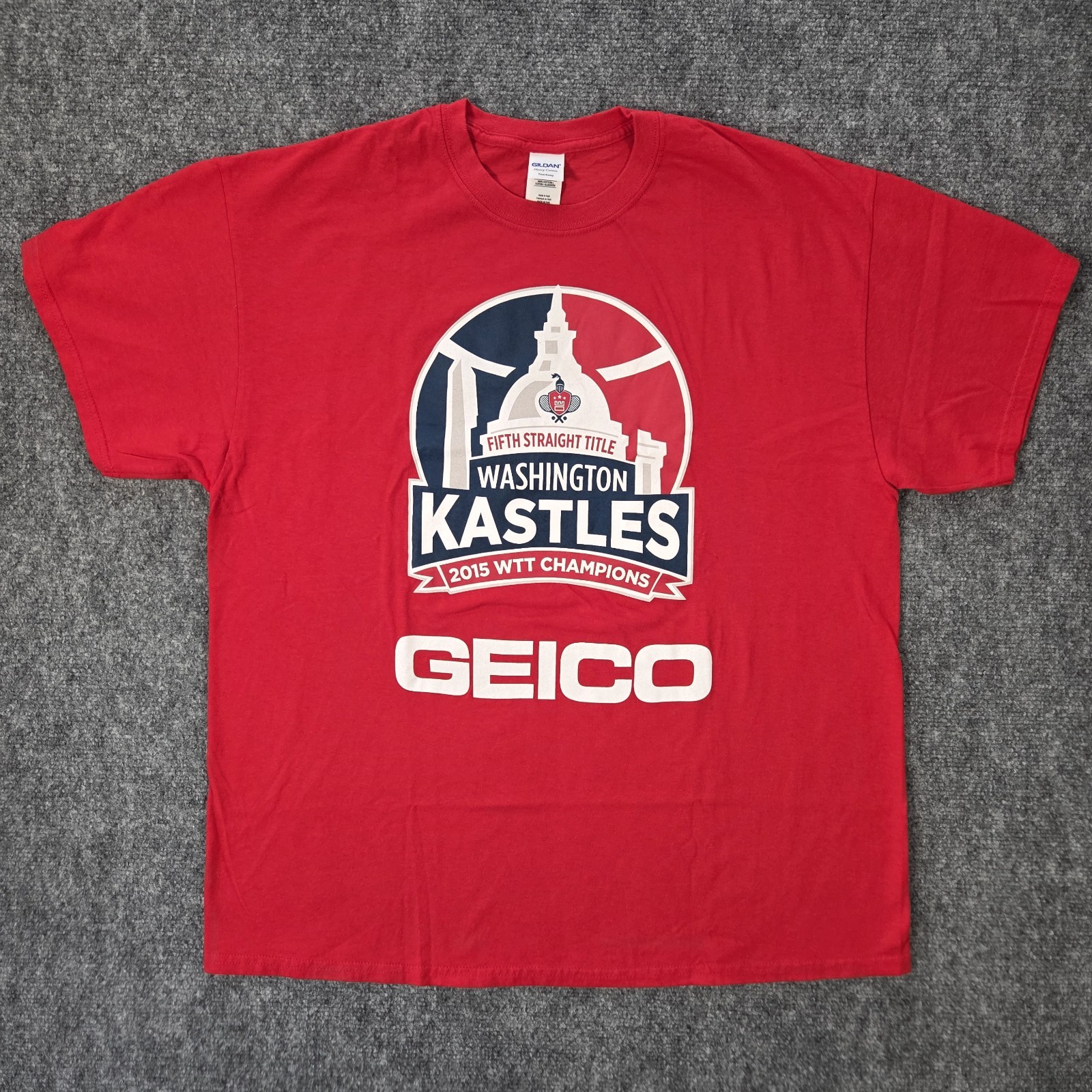 Washington Kastles WTT World Team Tennis Fifth Straight Champions T Shirt XL Red gallery