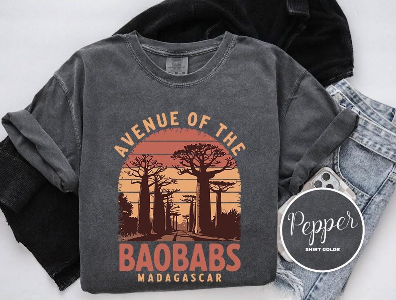 Vintage Avenue of the Baobabs Shirt Travel Gift Madagascar Trip Lover Tee gallery