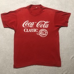 Vintage 80s Coca Cola Shirt Mens Large Coke Drink Single Stitched Red 20 x 26”