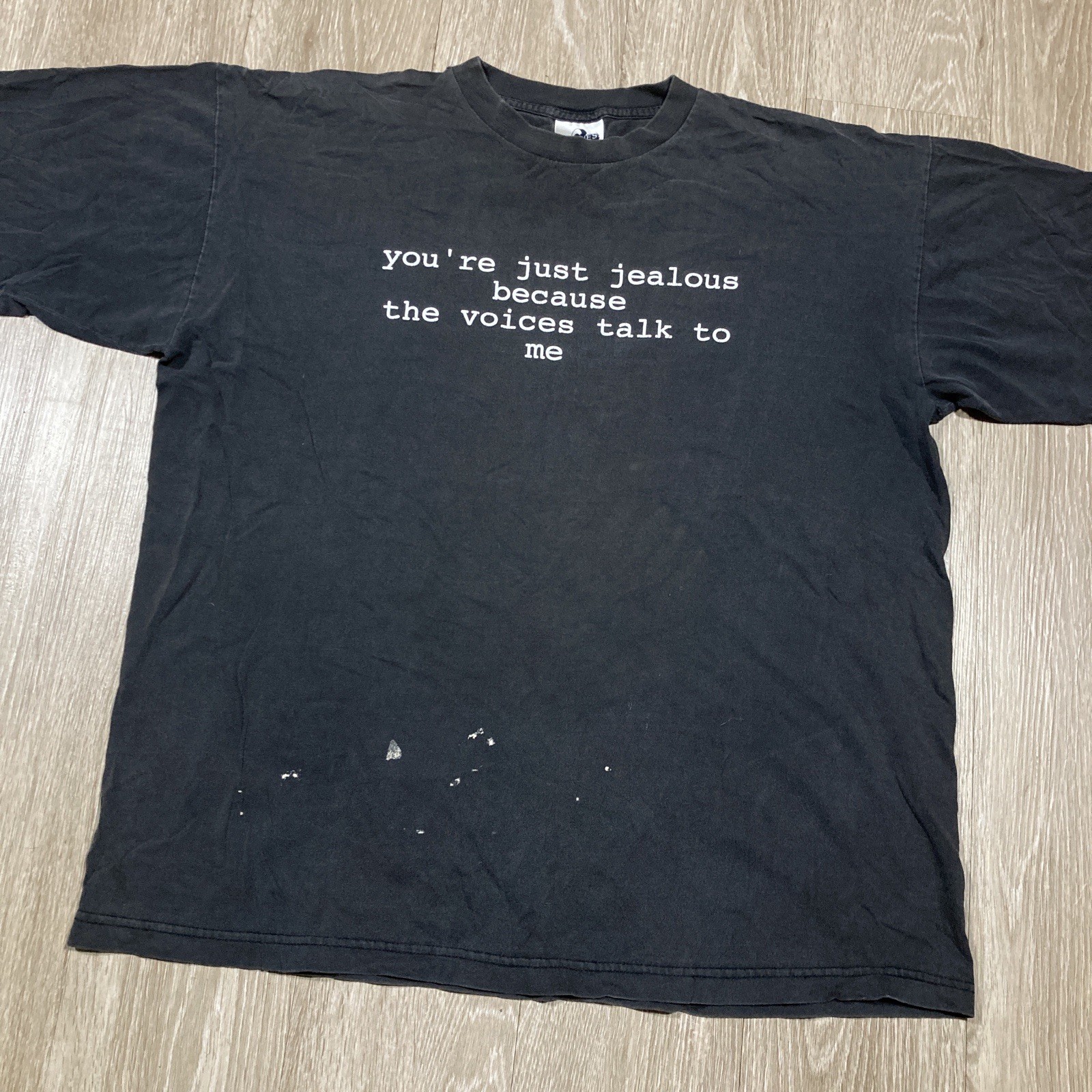 Voices Shirt XL 90s 00s Y2k Distressed You're Jealous Voices Talk To Me Tee gallery