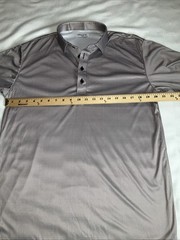 Collars & Co Men’s Large Brown Golf Polo Performance Stretch Moisture Control