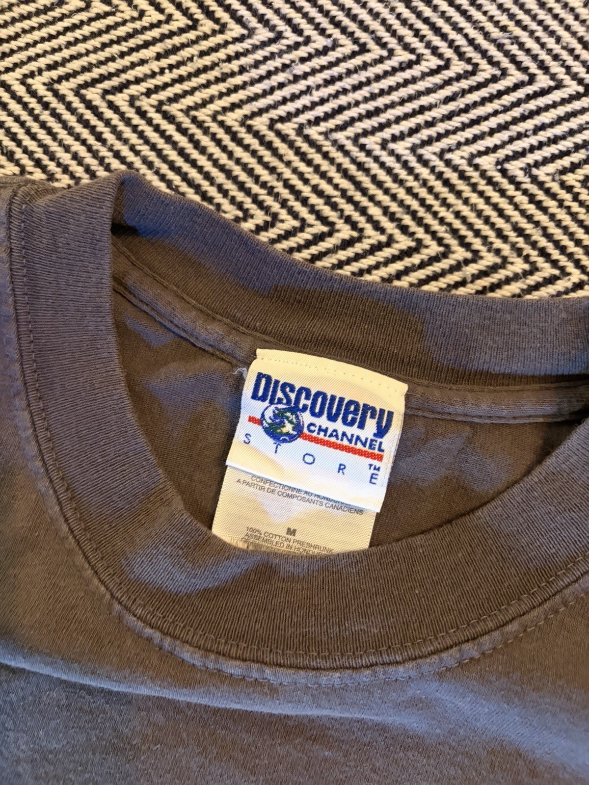 Discovery Channel “TAKE A HIKE” boot print shirt, M, vintage, embossed medium gallery