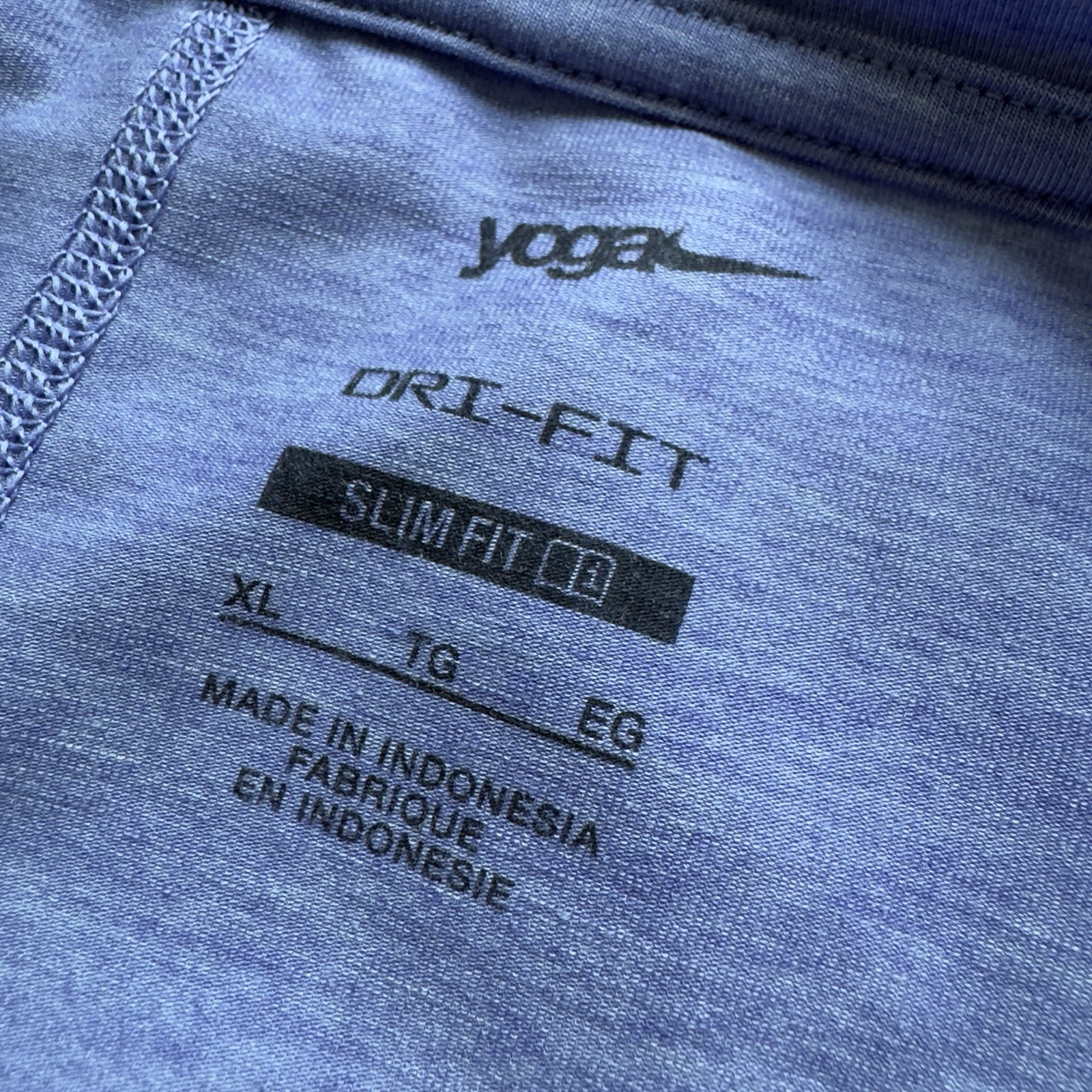Nike Shirt Dri-Fit Yoga Mens XL Lapis Training Slim Fit DN4314-077 Activewear gallery