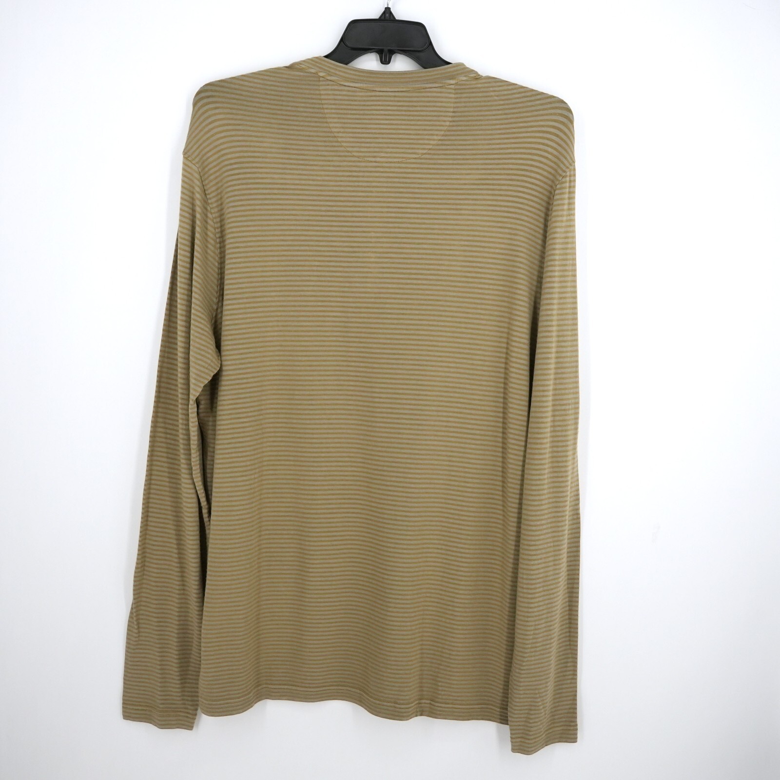 Cremieux Men's Long-Sleeve Henley Shirt XL Gold Gray Striped NWT FREE SHIPPING gallery