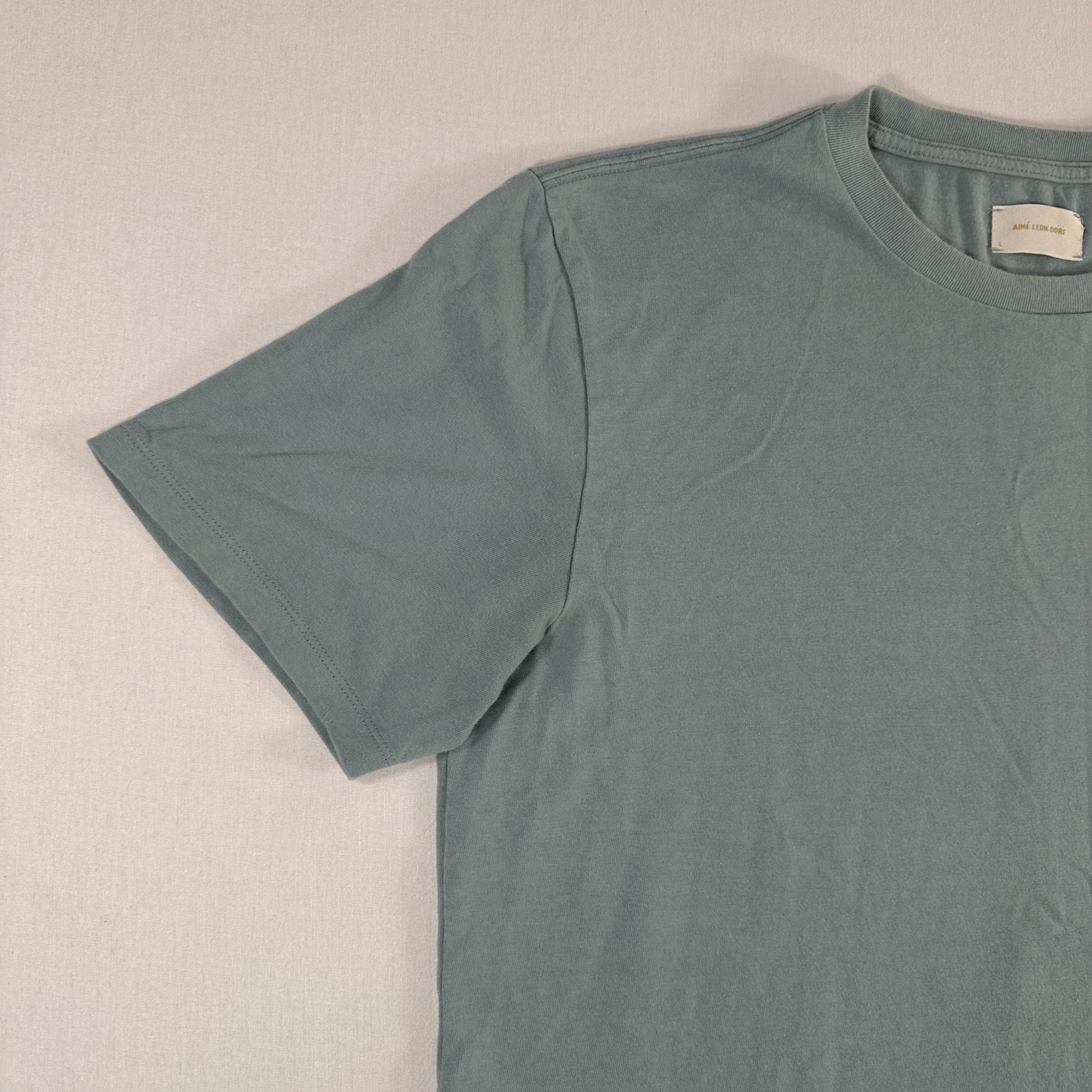 Aime Leon Dore Mens Basketball Study T Shirt Blue Size L Signed Graphic Tee gallery
