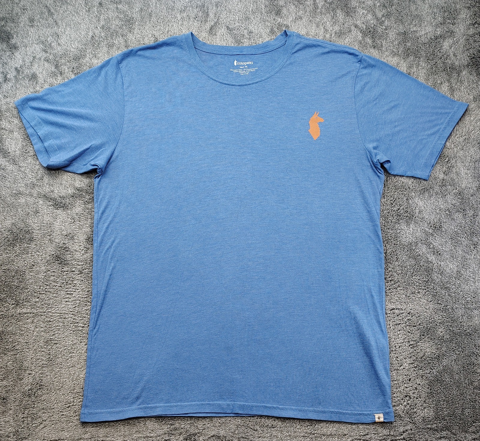 Cotopaxi Sun Graphic T-shirt Men’s Size 2XL XXL Blue Llama Double Sided SOFT!