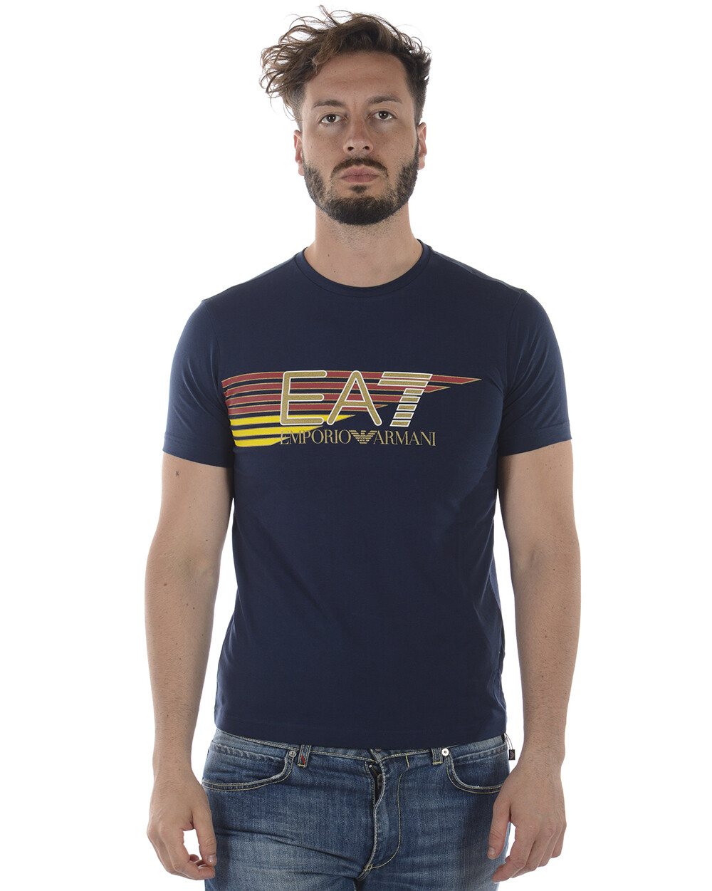 Emporio Armani EA7 T-Shirt Sweatshirt Man Blue 3ZPTA0PJM5Z 1554 Sz L MAKE OFFER gallery