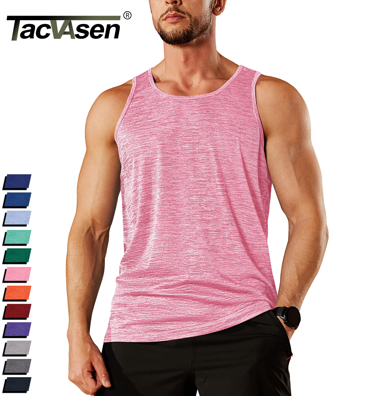 Men's Tank Tops Quick Dry Workout Sleeveless Summer Athletic Gym Muscle T-Shirts gallery