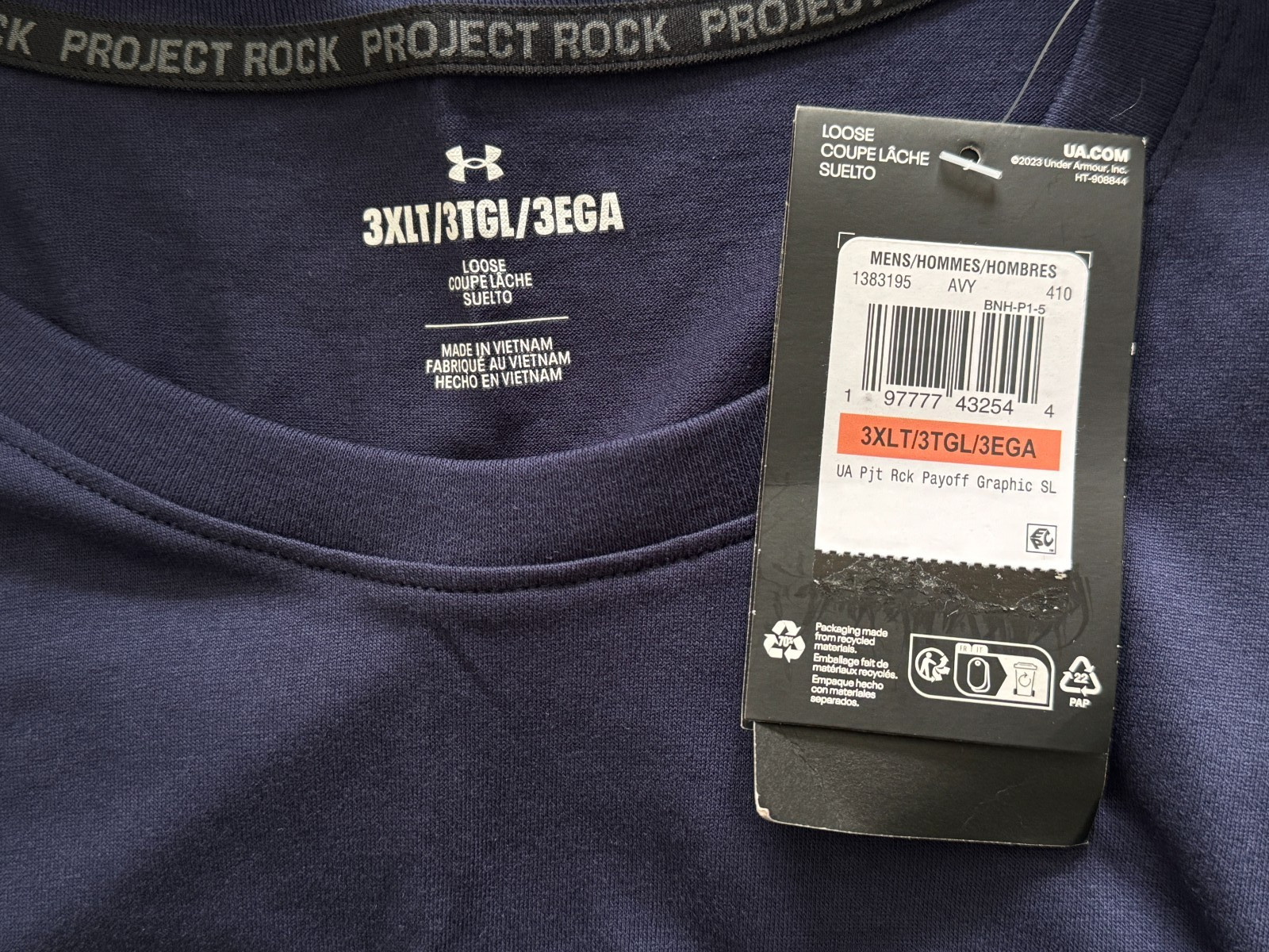 Under Armour Project Rock Payoff Tank Top Sleeveless Men Sz LT / 3XLT / 4XLT New gallery