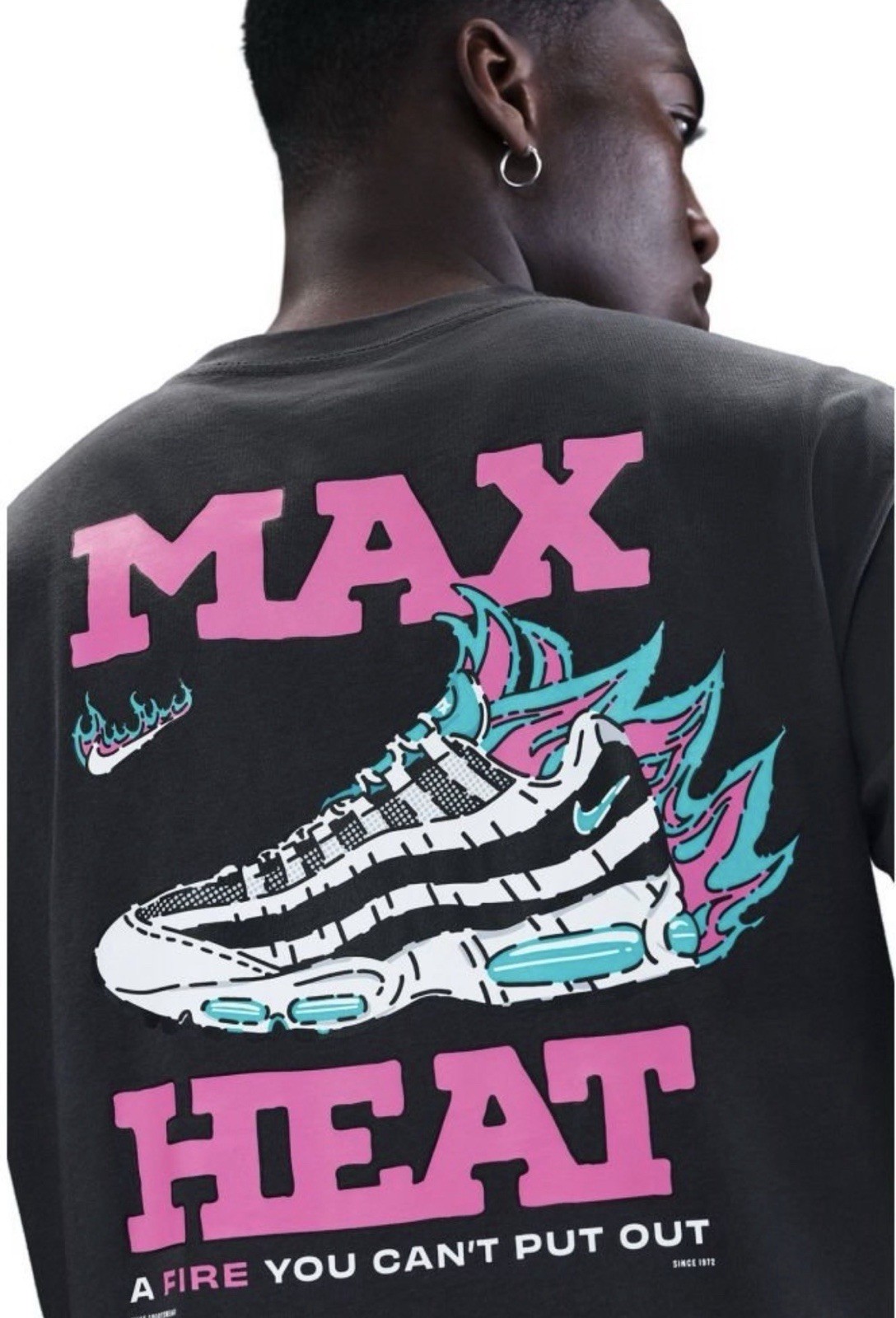 NIKE SPORTSWEAR "Air Max 95 Heat Tee" MEN'S XL CHARCOAL T-SHIRT NEW HQ9256-060 gallery