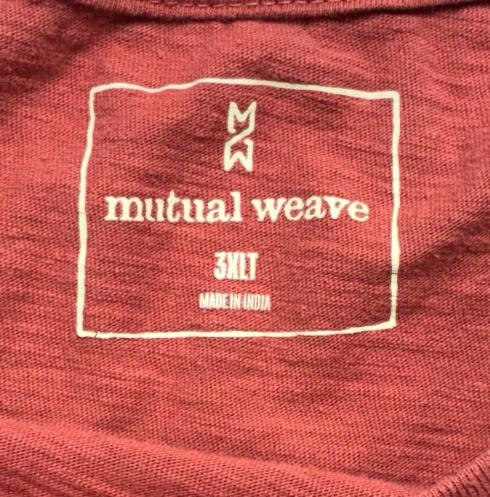 Mutual Weave Men's 3XLT Crew Neck Orange Pocket T-Shirt Short Sleeve Pre-owned gallery